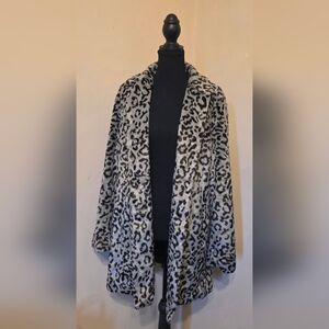 Chico's Faux-Fur Leopard Jacket US Size Large Chico Size 2